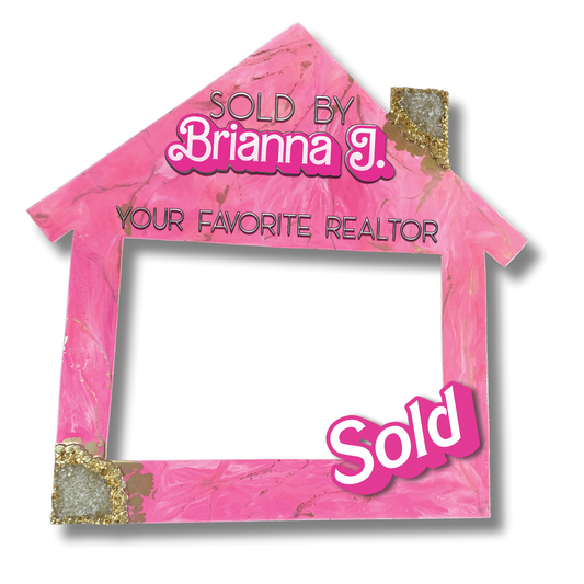 Pink & Gold Barbie Themed House Sign