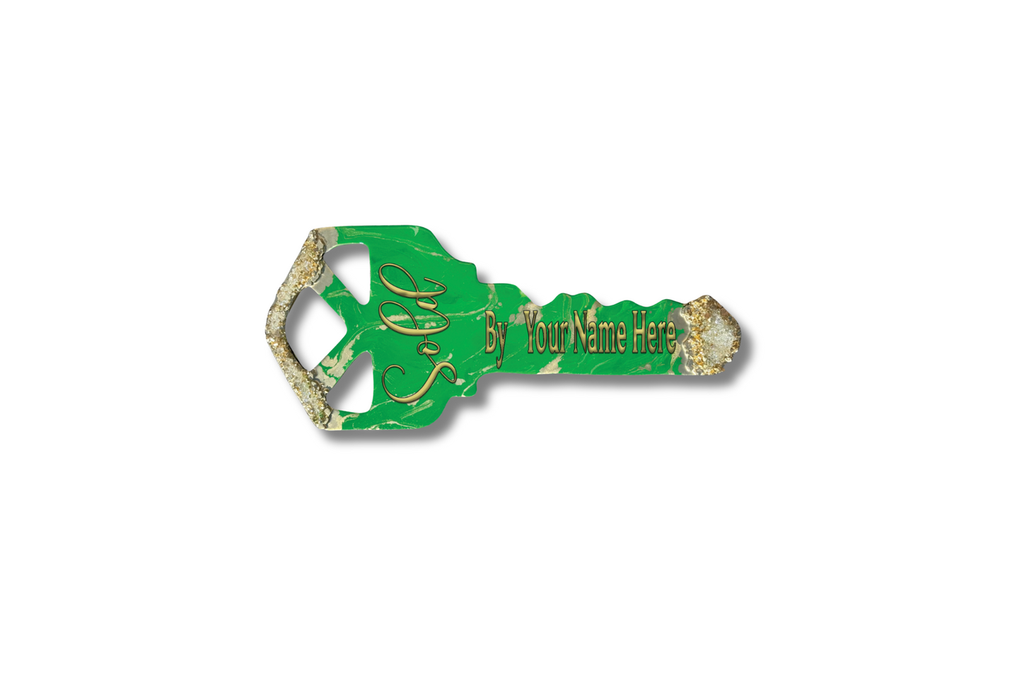 Green & Gold | Large 3 Hole Key Sign