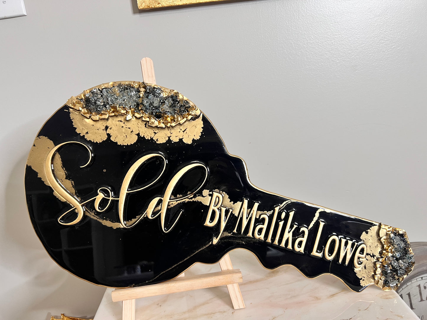 Marble Me Black Key Sign (Standard)