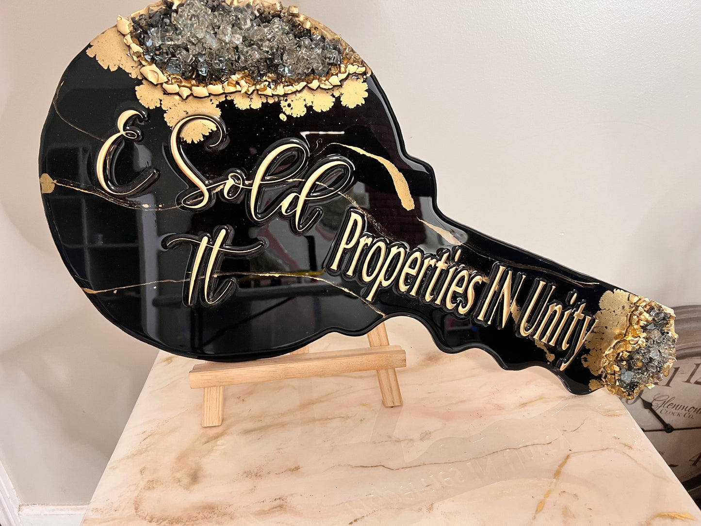 Marble Me Black Key Sign (Premium)