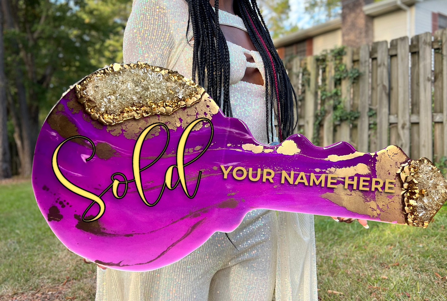 Marble Me Purplish Realtor Key Sign