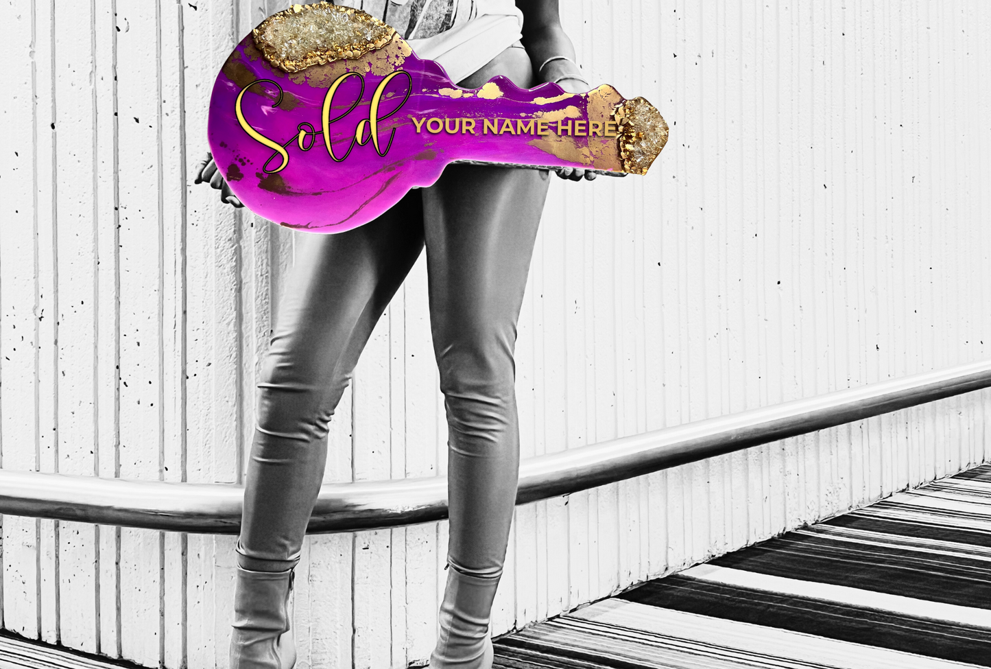 Marble Me Purplish Realtor Key Sign