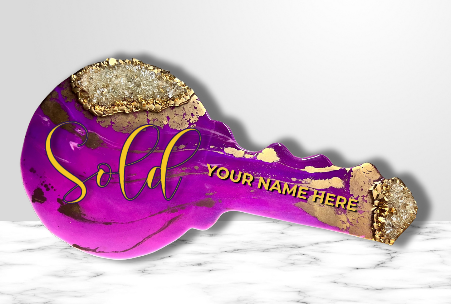 Marble Me Purplish Realtor Key Sign