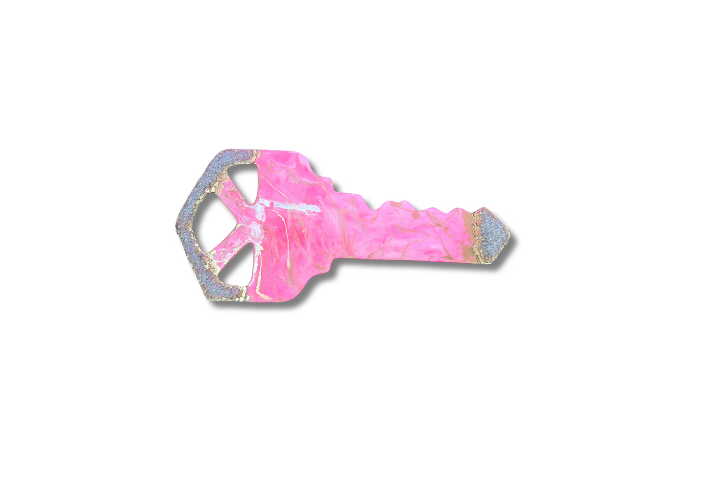 Passionate Pink, White, & Gold | Large 3 Hole Key Sign