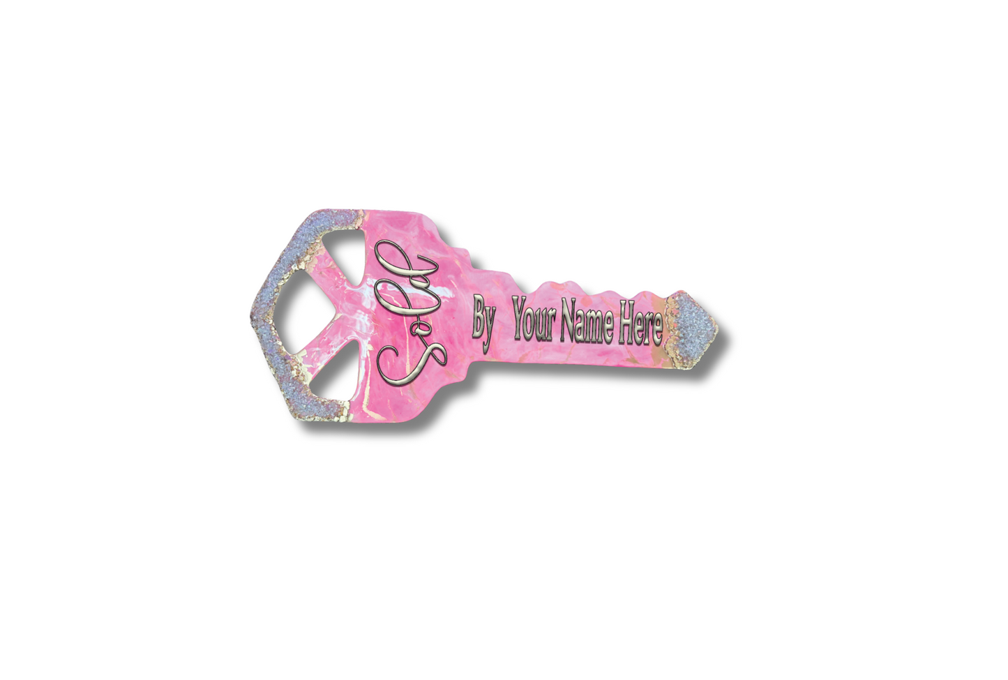 Passionate Pink, White, & Gold | Large 3 Hole Key Sign