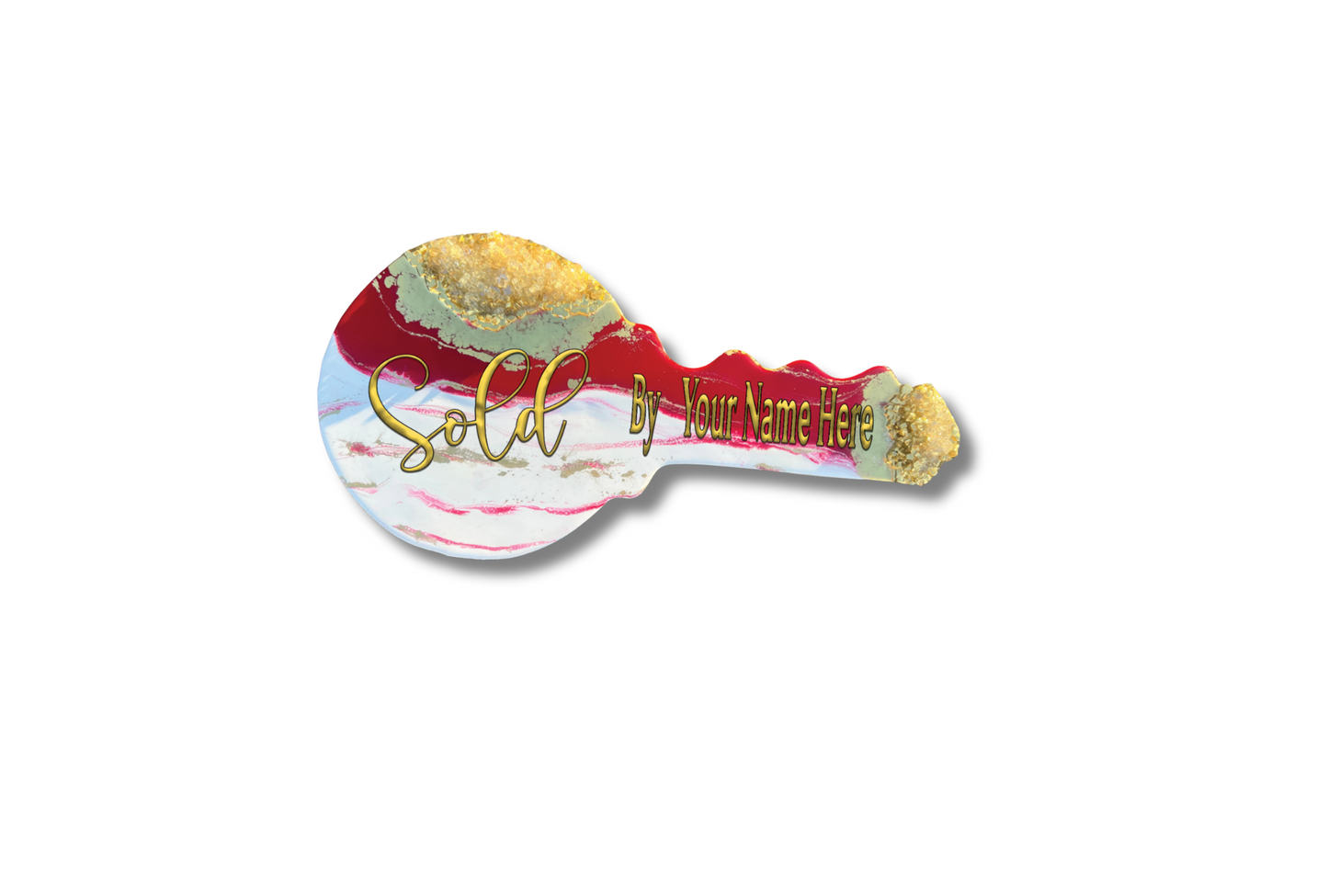 Red, White, & Gold Marble | OG Key Sign