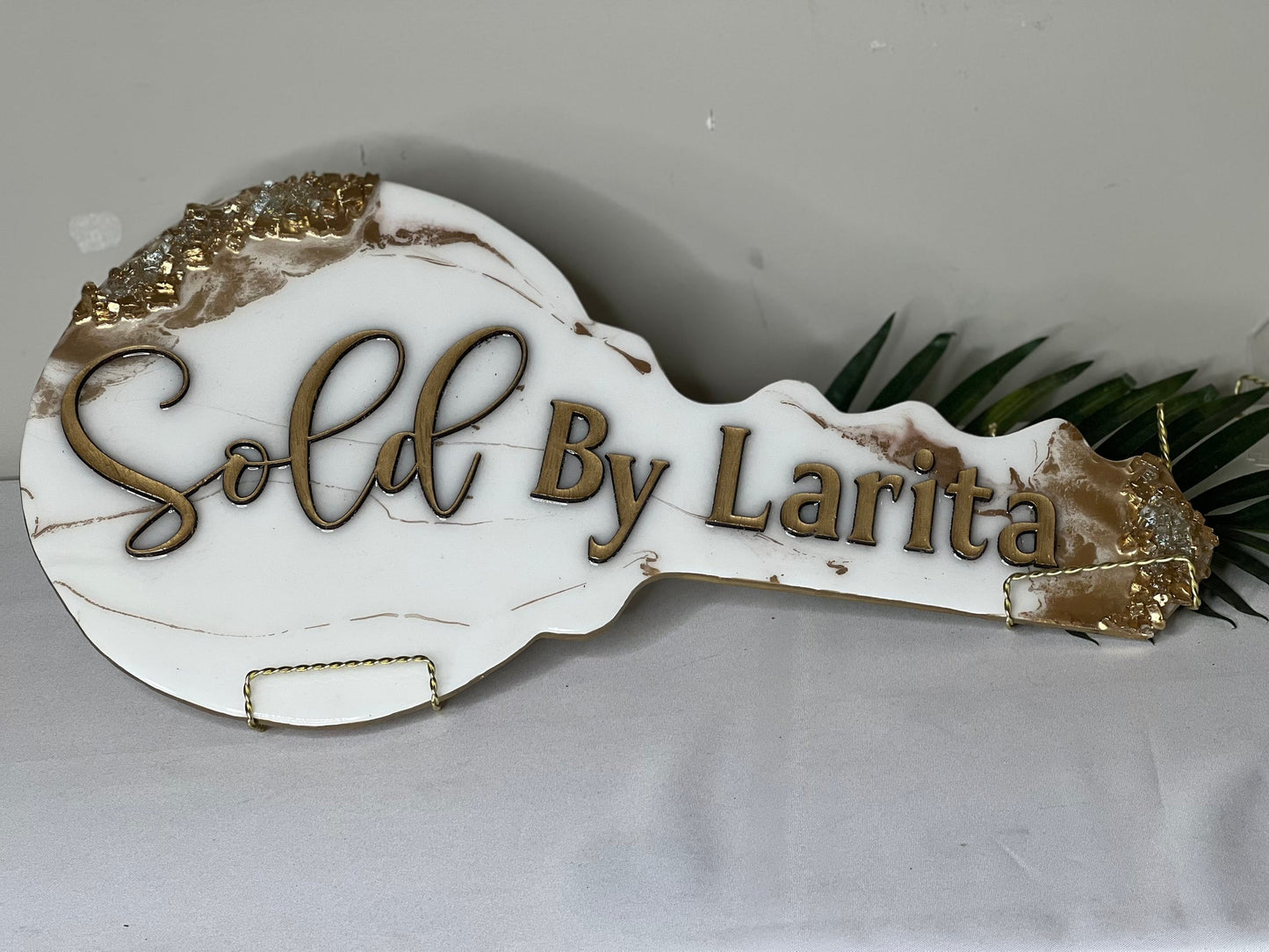 Marble Me White Key Sign (Standard)