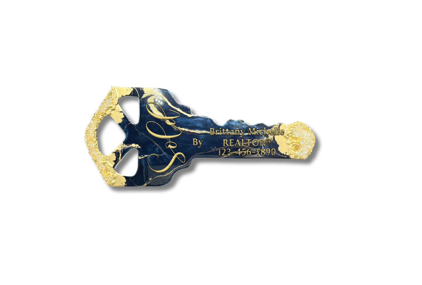 Navy Blue & Gold | Standard 3 Hole Key Sign |