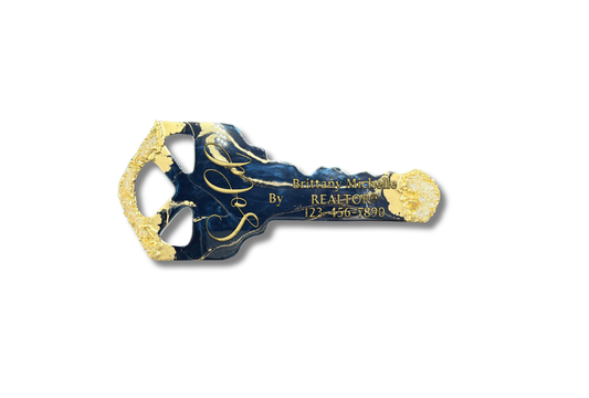 Navy Blue & Gold | Standard 3 Hole Key Sign |