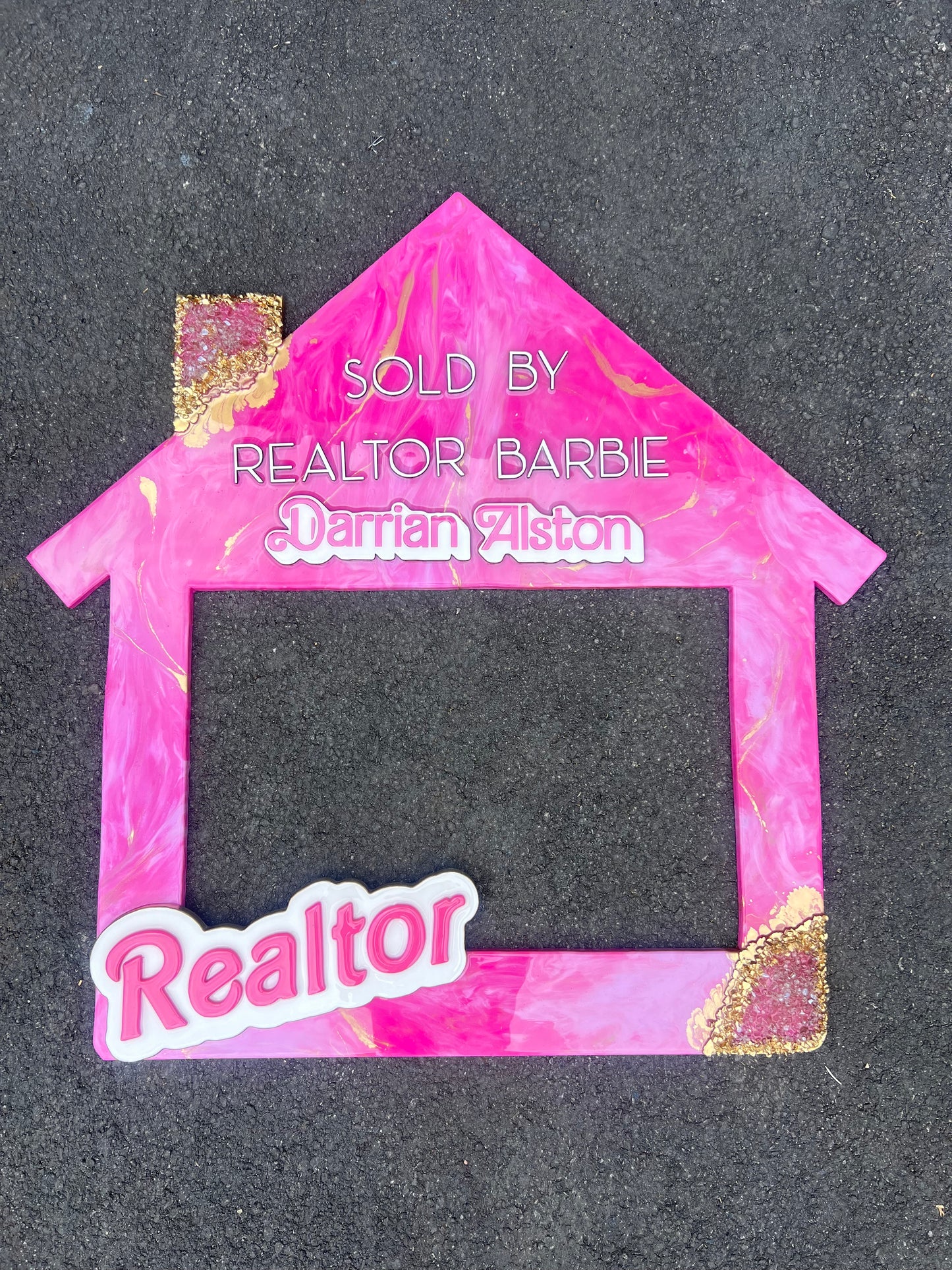 Custom Pink & Gold Barbie House Themed Sign