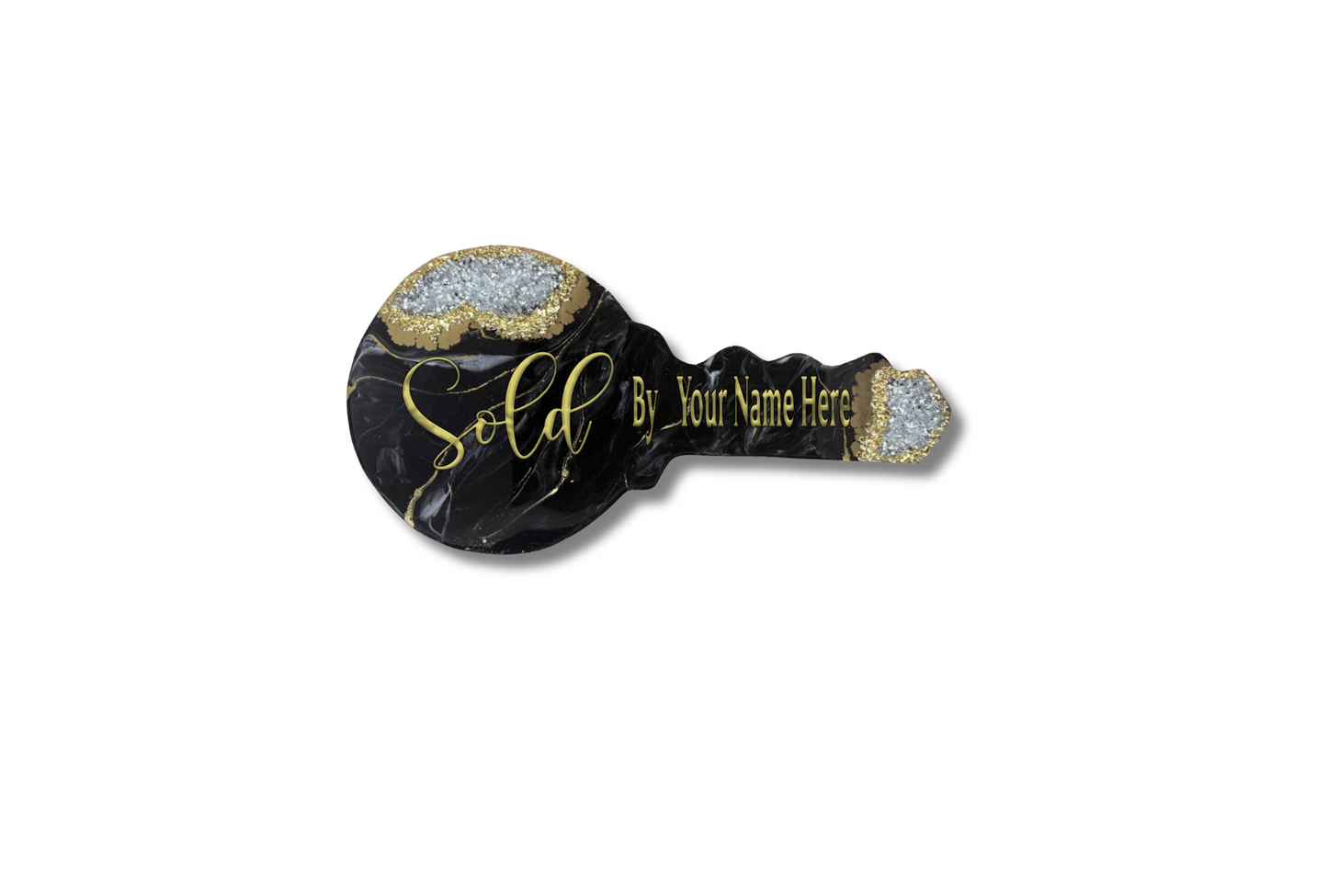 Black, White, Silver & Gold Marble | OG Key Sign
