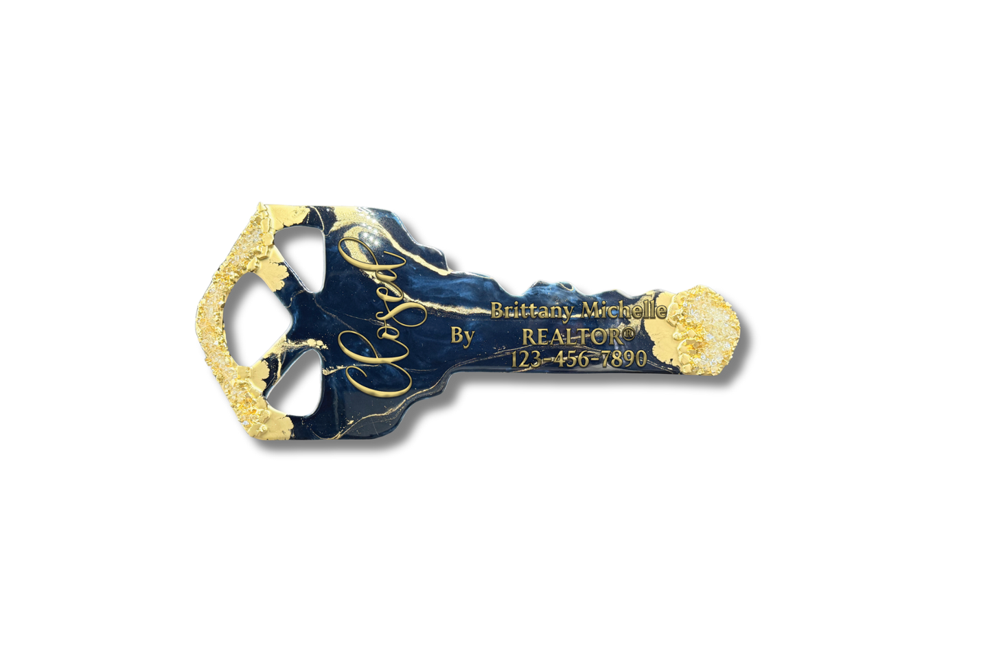Navy Blue & Gold | Standard 3 Hole Key Sign |