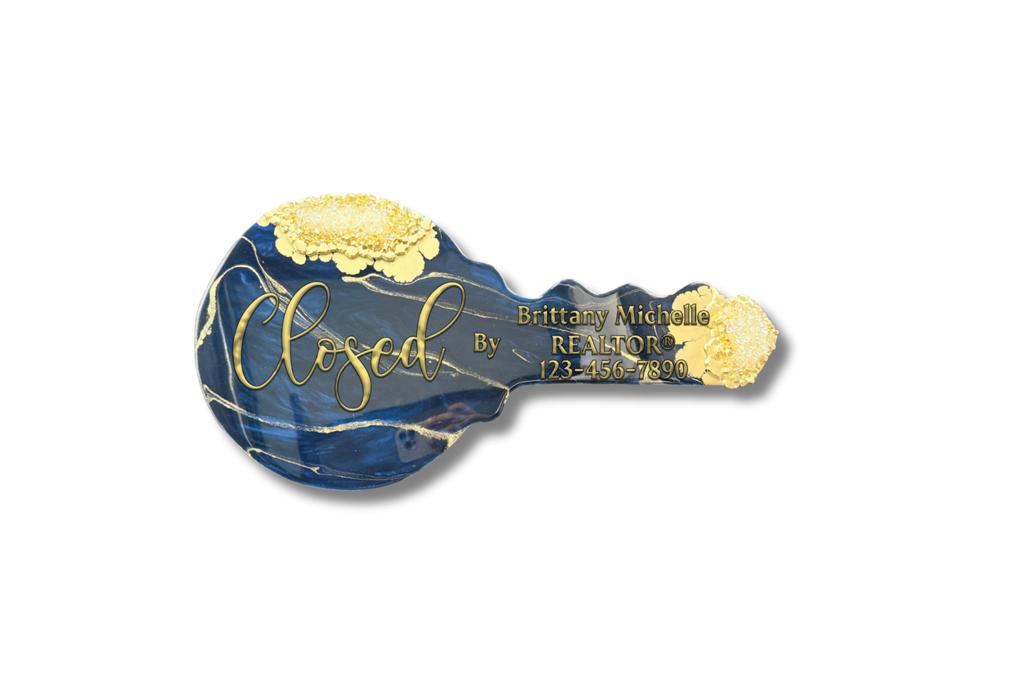 Navy Blue & Gold Marble | OG Key Sign