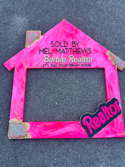 Custom Pink & Gold Barbie House Themed Sign