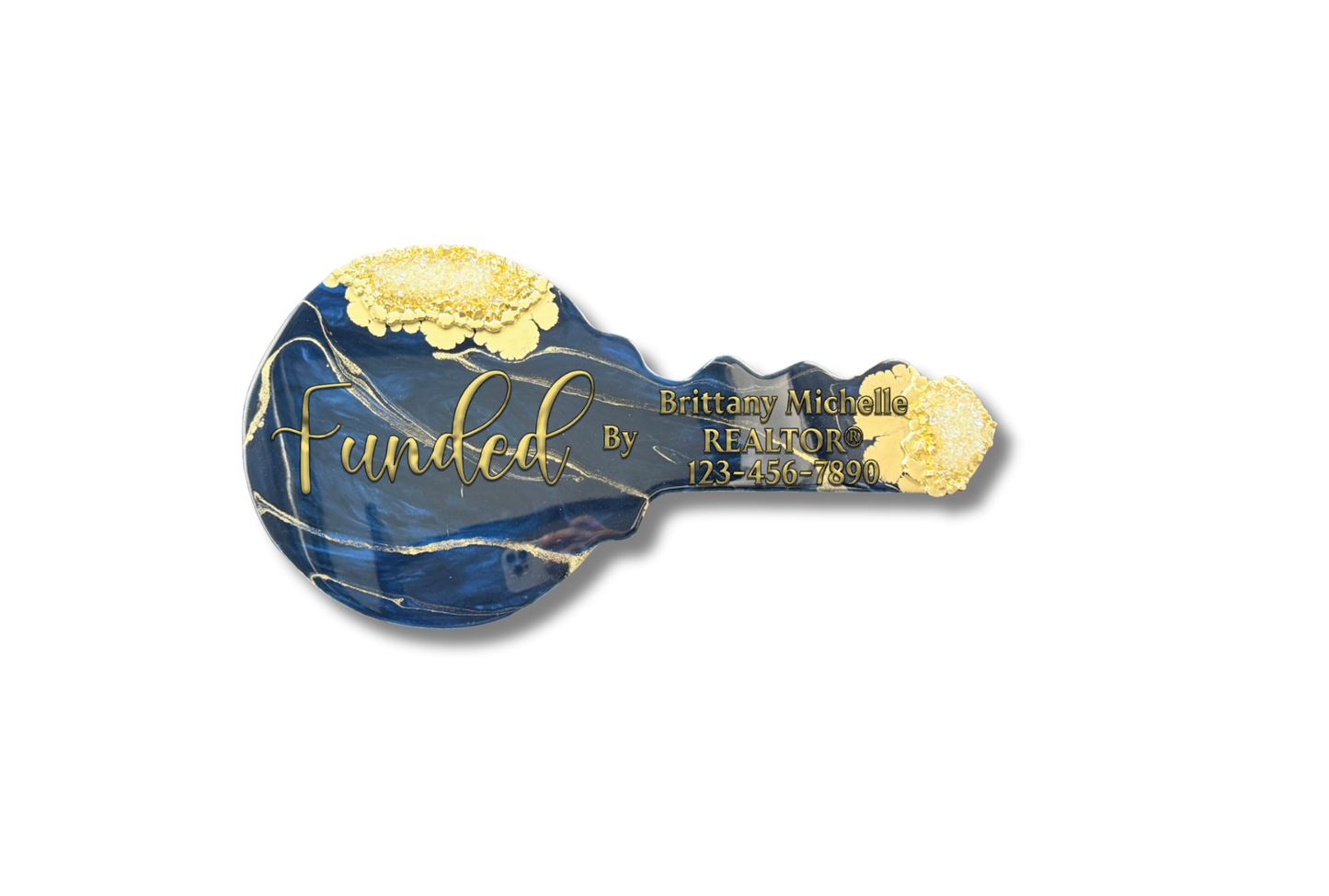 Navy Blue & Gold Marble | OG Key Sign