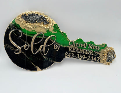 OG Key Sign | Statement Resin Signage for Real Estate Professionals