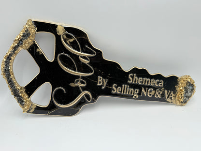 3-Hole Key Sign | Statement Resin Signage for Real Estate Professionals