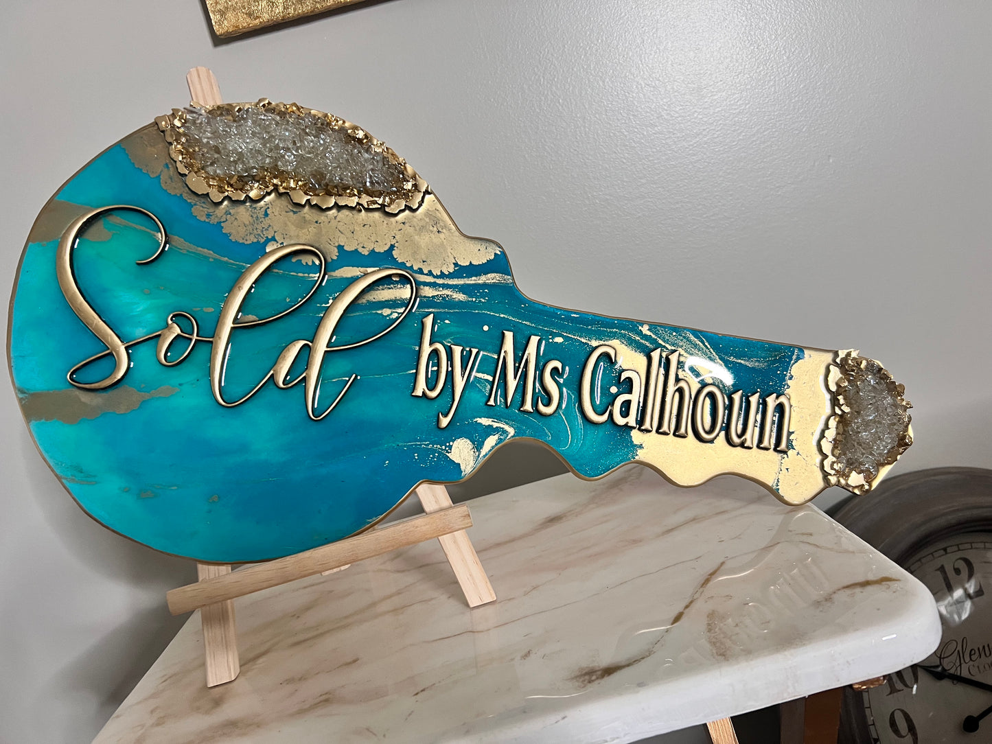 Marble Me Turquoise Key Sign (Standard)