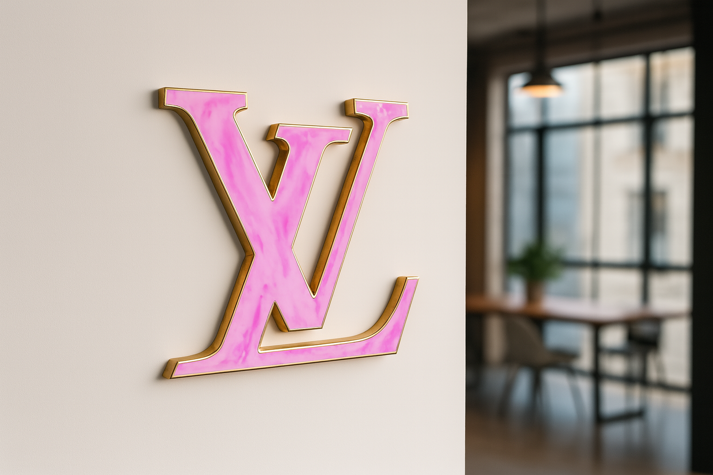 Pink, White, & Gold | Louis Vuitton Inspired Wall Art Decor