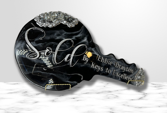 Marble Me Black Silver Key Sign (Premium)