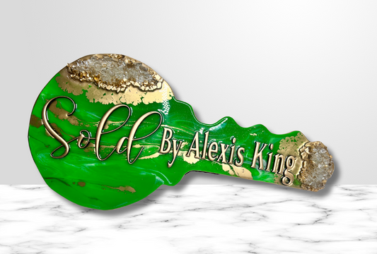 Marble Me Forest Green Key Sign (Standard)