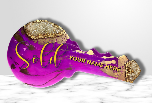 Marble Me Purplish Realtor Key Sign (Premium)