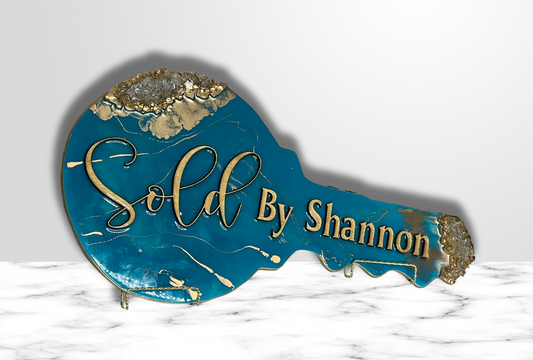 Marble Me Turquoise Key Sign (Standard)