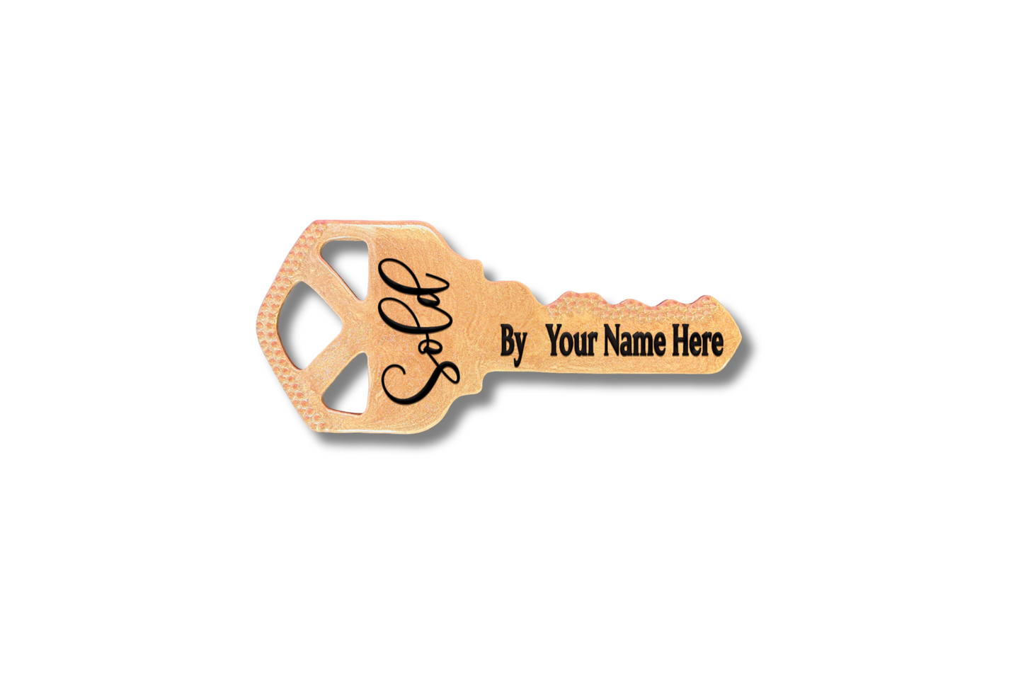 Gliter Rose Gold | Standard 3 Hole Key Sign