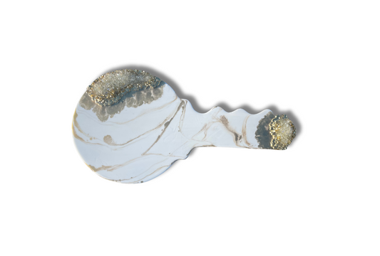 White & Gold Classic Rounded Key Sign