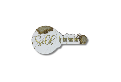 OG Key Sign | White & Gold