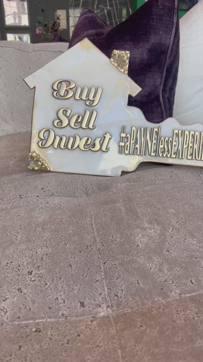 House Key Sign | Statement Resin Signage for Real Estate Professionals